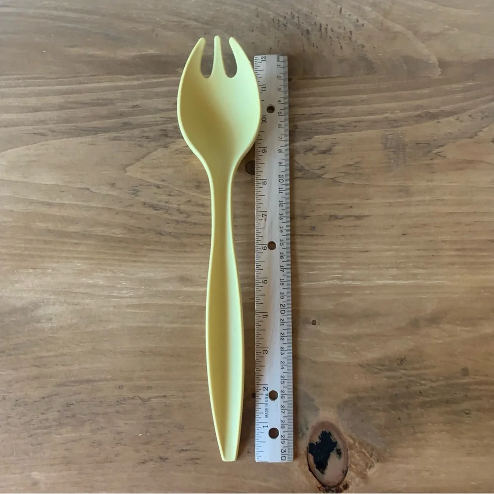Tupperware Vintage Harvest Gold Salad Forks Tongs